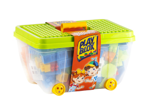 Kuferek z pokrywą z klockami Play Blox.